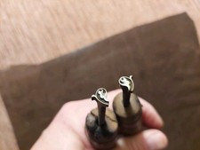 BUCHBINDER Hübsches ORNAMENT VERGOLDE STEMPEL PAAR Buchbinden BUCHBINDEREI 222