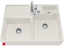 Villeroy & Boch Spülstein Doppelbecken Aufsatzspüle Keramik-Spüle - Retoure