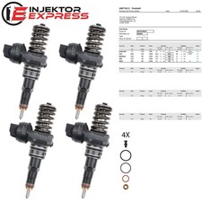 4x 0414720224 Pumpedüse VW Caddy Golf 2.0 SDI 51 kW 75 PS 038130073AS BST BDK