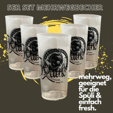 5x Becher Mehrweg 0,3l stapelbar Neu Festival spülmaschinengeeignet Party Pirat