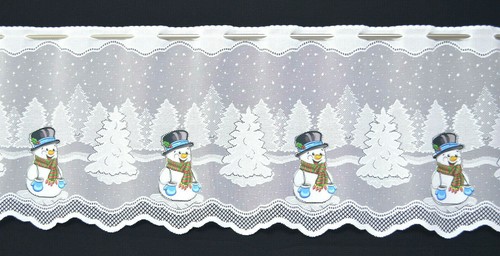 Schneemann weihnachtsgardine - schneemann,