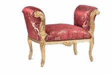 Sitzbank IN Holz Blatt Gold