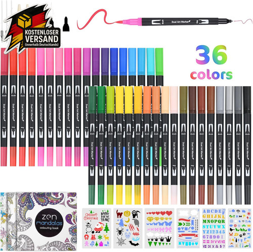 Aquarell marker set farben - aquarell,