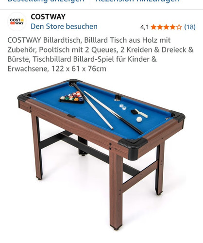 Billardtisch klein blau - billardtisch,