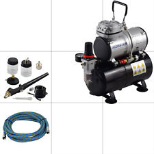 Agora-Tec® Druckluft Reinigungs und Airbrush Set mit leisen Mini Kompressor