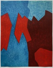 Serge Poliakoff – Composition rouge et bleue, 1968