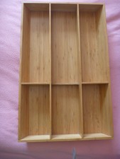 Besteck Organizer Aufbewahrung Besteck Küche Holz Bambus?6 Fächer IKEA ca. 32x50