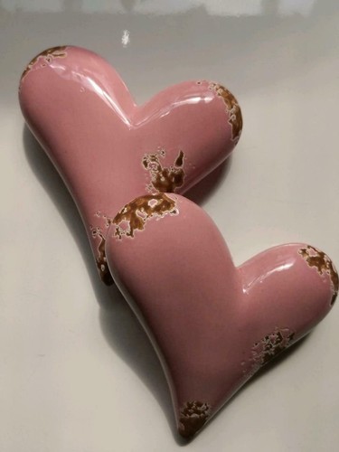 2er set keramik vintage herz - set,