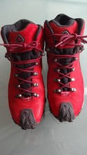 Ecco Wanderschuhe Gr. 40, rot grau Leder Goretex, Gebraucht + Gut
