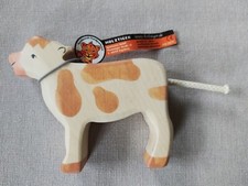 Holztiere Bauernhof Kalb