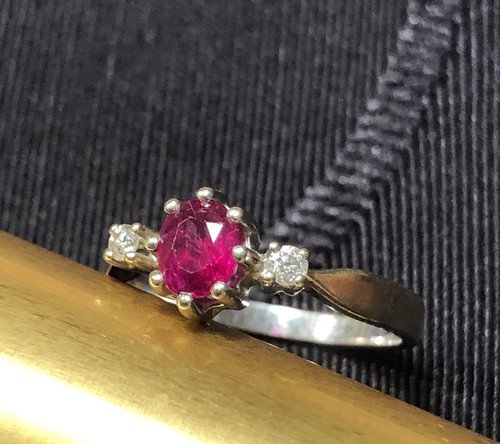 Ring 18ct rubin - ring,,
