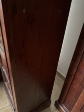 kolonial Wohnwand mit Standschrank Vitrine Kommode Mehrzweckschrank Massivholz