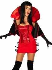Sexy Damen Vampir Mini Kostüm für Halloween Karneval Themenparty Gr. S/M