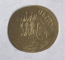 Alter Rechenpfennig aus Messing - 23 mm - Rechenpfennigfabrik J.J. ?? -