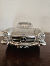 Bburago Mercedes Benz 300 SL 1954 Modellauto 1:18 Silber GUTES ZUSTAND