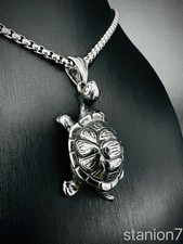Schildkröte Tier Turtle Anhänger Edelstahl Halskette Natur Charm Schmuck 314A