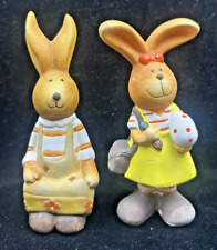Oster Deko - Keramik / Ton - OSTERHASEN 2 Stück - ca. 18 cm wie Fotos /  EF
