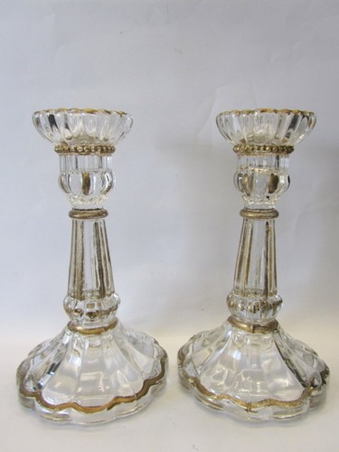 Antik pressglas kerzenhalter - antik,