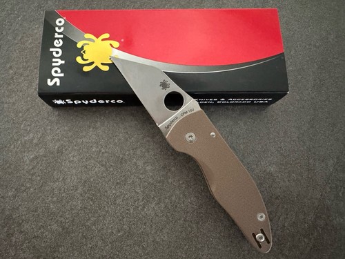 Spyderco microjimbo brown - spyderco, g10