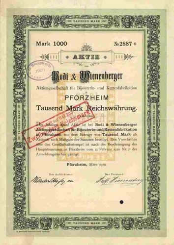 Rodi wienenberger ag 1920 - rodi,