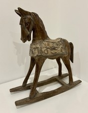 Uraltes Schaukelpferd aus Holz * Schnitzereien * Puppen Schaukelpferd * Vintage 