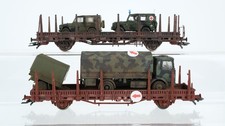 Roco H0 Konvolut "Militär" Rungen mit 2 Mercedes G-Klasse, MAN LKW mit Anhänger"