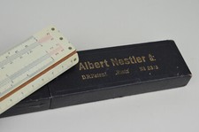 Antiker Rechenschieber Albert Nestler AG Modell Rietz in OVP - Lineal