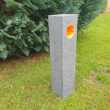 Gartensteckdose Granit Stele