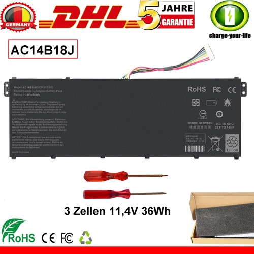Ac14b18j akku für acer - für, aspire
