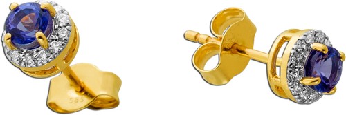 Tansanit ohrstecker gold - ohrstecker, 585
