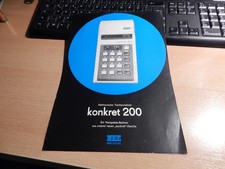 Bedienungsanleitung DDR Taschenrechner  konkret 200