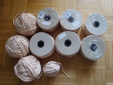 Poliesterkordel 4mm Poliester Schnur 4 mm ohne  Kern - Beige/hell Braun