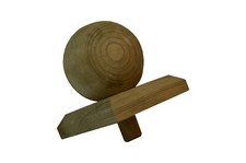 8X Pfostenkappe Kugel Holz