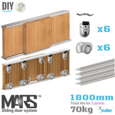 Schiebetür Gleissystem Getriebeset für Kleiderschrank Mars 70kg/1800mm 3 türig