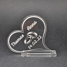 Hochzeit Gravur Herz Deko Aufsteller Acryl Liebe Namen Geld Geschenk Ideen 