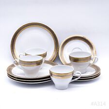 Johann Seltmann Vohenstrauss Bavaria Kaffeeservice mit Goldrand | 12-teilig