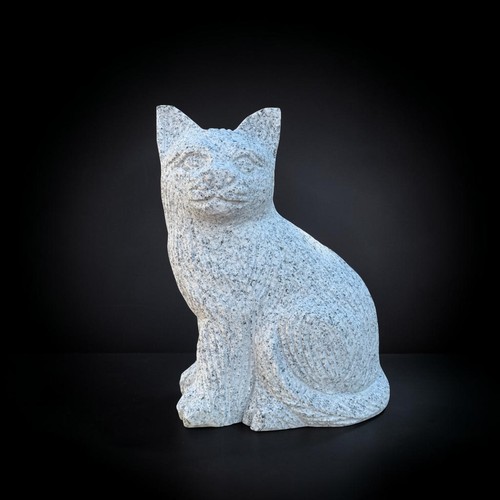 Granit katze steinfigur - granit,
