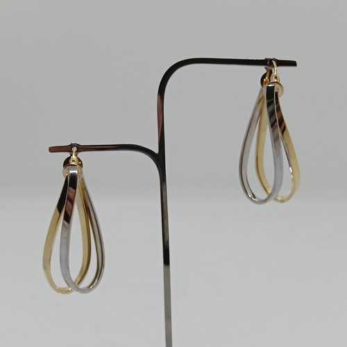 Ohrringe oval glieder mit - ohrringe, oval-glieder