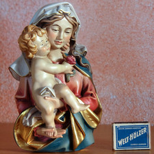 Heiligenfigur Holz Relief
