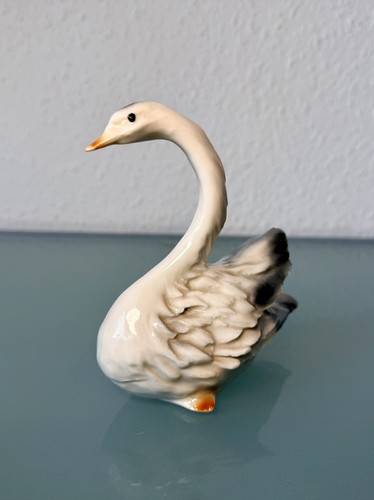Porzellanfigur schwan n - porzellanfigur,