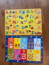 2x Vinyl Tischset mit Lerneffekt für Kinder - Platzdeckchen Platzset - Zahlen