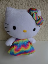 TY Stofftier Kuscheltier Stofftier Regenbogen Hello Kitty ca. 27 cm. Groß