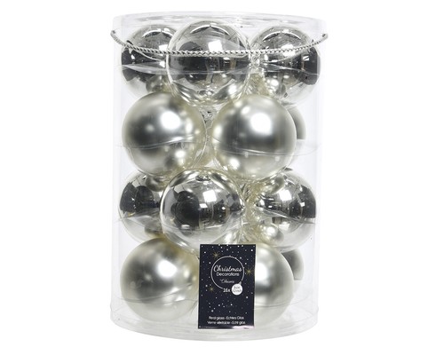 Weihnachtskugeln 8cm glas - 16,