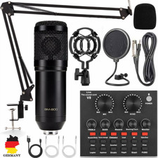 BM800 Mikrofon Kondensator Microphone Komplett Podcasting Set Studio Aufnahme DE
