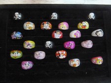 20x Kinderringe Kinderschmuck Kindergeburtstag Mädchen Ring Cartoon Modeschmuck