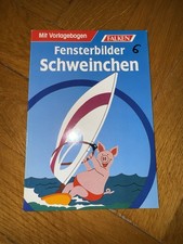 Fensterbilder   " Schweinchen " mit Vorlagebogen