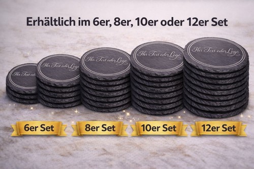 Schiefer untersetzer set - schiefer,