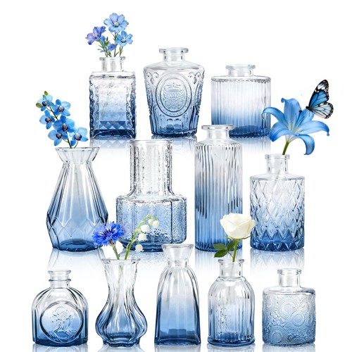 Blaue glasvasen set tischdeko - blaue,