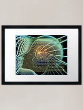 Mind uploading kunst gerahmter - uploading,