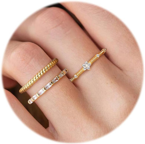 Stück gold ring damen - 3,